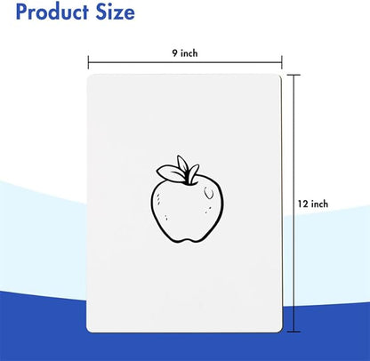 Dry Erase Boards for Classroom | 9x12 Inches, Double-Sided, Student Dry Erase Board for School and Home Learning | Personal Small White Board for Lap, Desk, Office, Kitchen | Pack of 3