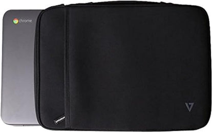 V7 11.6" Water-Resistant Neoprene Ultrabook Sleeve for 12 in Chromebook, 12 in Ultrabook, 11.6 in MacBook Air - CSE5H-BLK-9N