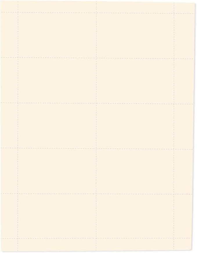 100 Pack Blank Business Card Paper for Printer, Inkjet and Laser Printable Sheets, 1000 Cards, 3.5 x 2 In, Ivory