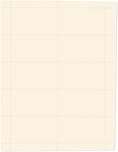 100 Pack Blank Business Card Paper for Printer, Inkjet and Laser Printable Sheets, 1000 Cards, 3.5 x 2 In, Ivory