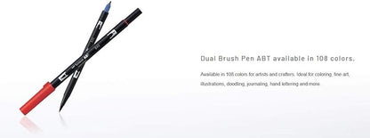 Tombow 56196 Dual Brush Pen Art Markers, Citrus, 10-Pack. Blendable, Brush and Fine Tip Markers