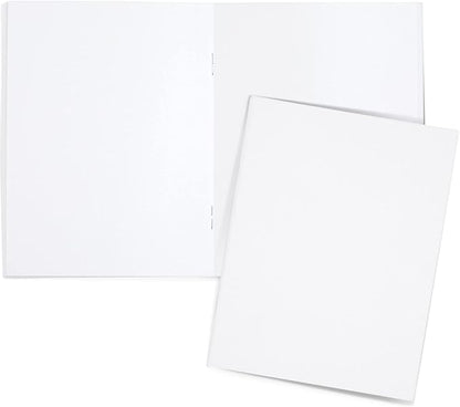 24 Pack Blank Books for Kids To Write Stories - A6 White Notebooks Bulk - Unlined Travel Journals Scrapbooks for Students Sketching (4.3x5.5 in)