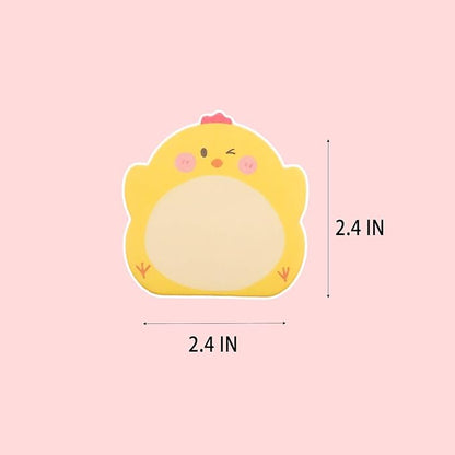 Cute 8 Packs Kawaii Chick Sticky Notes, Aesthetic Sticky Notes Set, Cartoon Inspirational Sticky Notes, Animals Shape Markers, Cute Anime Sticky Note Tabs for Office School Creative Gifts