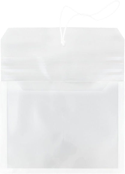 JAM PAPER Plastic Expansion Envelopes with Elastic Band Closure - Letter Booklet - 9 3/4 x 13 with 2.5 Inch Expansion - Clear - 3/Pack