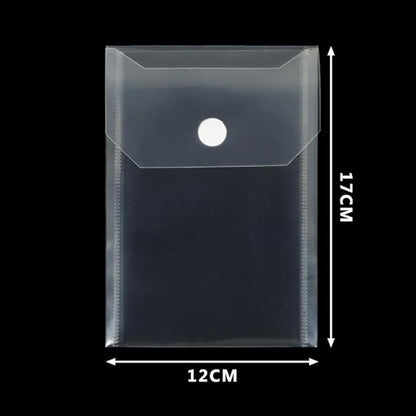 20 Pcs 5 x 7 Inches Small Plastic Envelopes Clear File Folder Pouches Waterproof Receipt Envelopes for Documents Stamp and Die Storage Pockets with Hook and Loop Closure