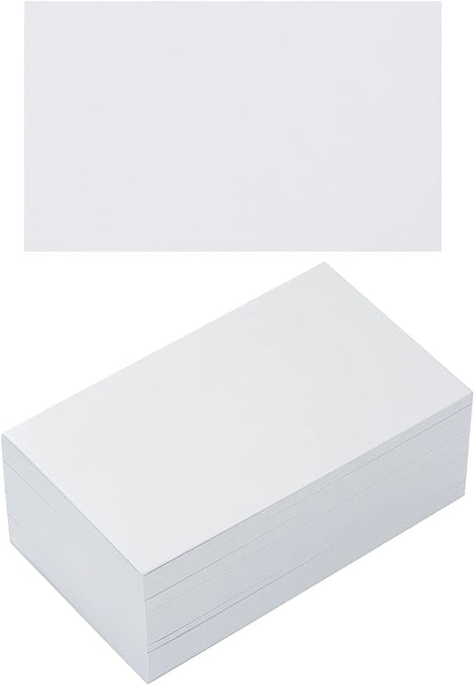 100 Pack Thick Paper Cardstock Blank Heavy Cards Stock for Invitations, Greeting Cards Making, Postcards, Photos, 250GSM Thick Paper (White, 3x5 inches)