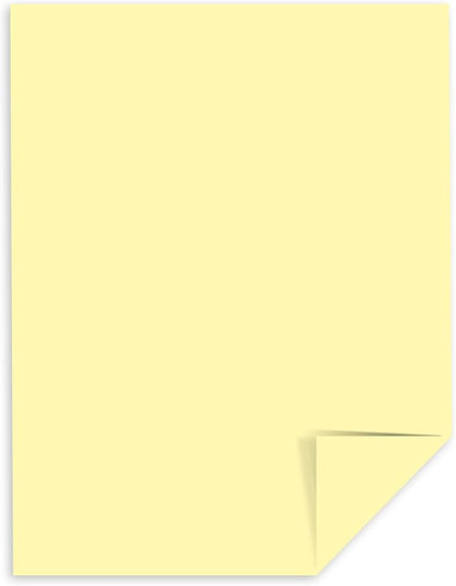 Exact® Vellum Bristol Card Stock, Canary, Letter (8.5" x 11"), 67 Lb, Pack Of 250