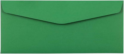 JAM PAPER #10 Business Colored Envelopes - 4 1/8 x 9 1/2 - Green Recycled - 50/Pack