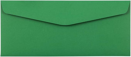 JAM PAPER #10 Business Colored Envelopes - 4 1/8 x 9 1/2 - Green Recycled - 100/Pack