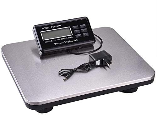 660lbs Postal Scale LCD Digital Scale Floor Platform Scale 300kg Capacity for Shipping Weighing