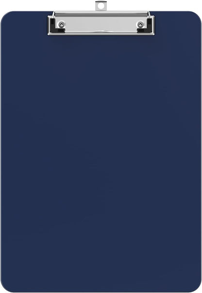 Plastic Clipboards, A4 Blue Clip Board 8.5x11 for Classroom, Students, Kid, Woman, Size 9" x 12.5" with Low Profile Clip, Office & School Supply
