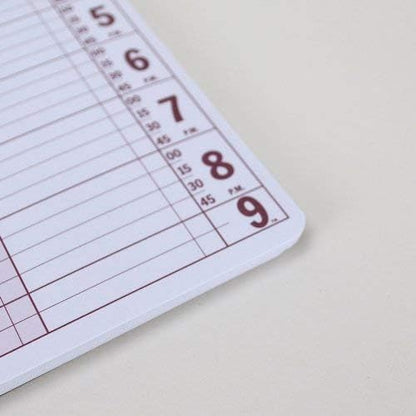 Notebook Planner, Appointment Book –5" x 13.5" Large Undated 2024 Planner, Daily & Hourly Planner – Spiral Notebook Organizer for Scheduling Appointments (2 Columns)