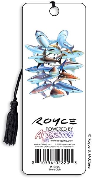 3D Bookmarks Featuring The Artwork of Royce B Mcclure (Shark Club)