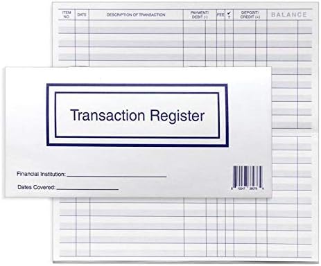 Checkbook Registers for Personal Checkbook, Transactions Ledgers, Pack of 10, 2024-2025-2026