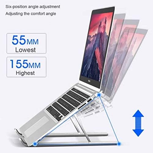 BoxWave Stand and Mount Compatible with Dell Precision 5540 - Compact QuickSwitch Laptop Stand, Portable, Multi Angle Viewing Stand - Metallic Silver