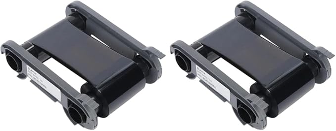 2 Pack - Evolis RCT023NAA Black Monochrome Color Ribbon - K - 2000 Prints