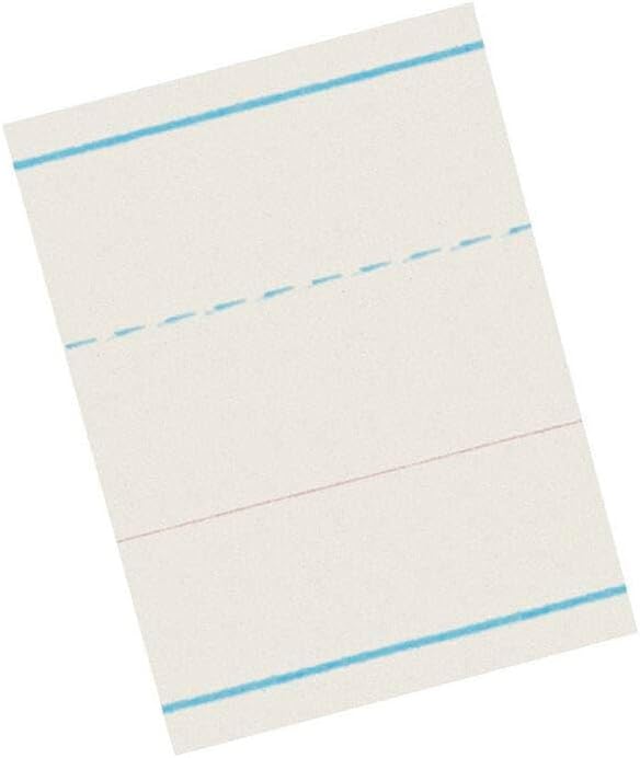 School Smart Zaner-Bloser Paper, 1-1/8 Inch Ruled, 10-1/2 x 8 Inches, 500 Sheets, White - 085328