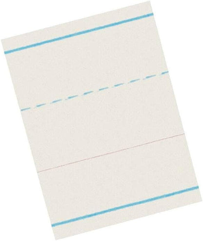 School Smart Zaner-Bloser Paper, 1-1/8 Inch Ruled, 10-1/2 x 8 Inches, 500 Sheets, White - 085328