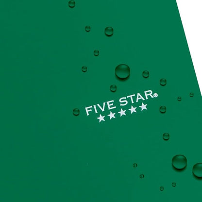 Five Star Spiral Notebook + Study App, 5 Subject, Wide Ruled Paper, Fights Ink Bleed, Water Resistant Cover, 8" x 10-1/2", 200 Sheets, Forest Green (73441)