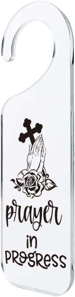 Do Not Disturb Door Sign Engraved Acrylic Hanger Handle Home Decor Acrylic Banner Acrylic Hanging Sign Door Plaque Handmade Office Hanging Sign Prayer In Progress