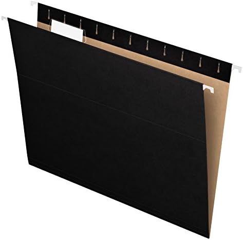 Pendaflex Recycled Hanging Folders, Letter Size, Black, 1/5 Cut, 25/BX (81605)