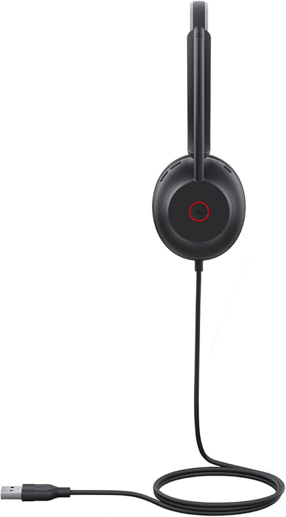 Yealink UH35 Professional USB Headset, Mono Wired Headset with Noise Cancelling Microphone, Call and Music Mode, Lightweight Comfort Design, Teams Certified