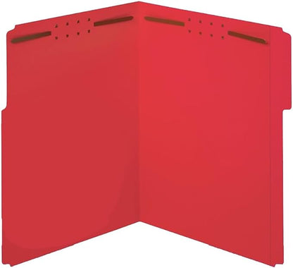 Pendaflex Fastener Folders, 2 Fasteners, Letter Size, Red, 1/3 Cut Tabs in Left, Right, Center Positions, 50 per Box (22740), Specialty