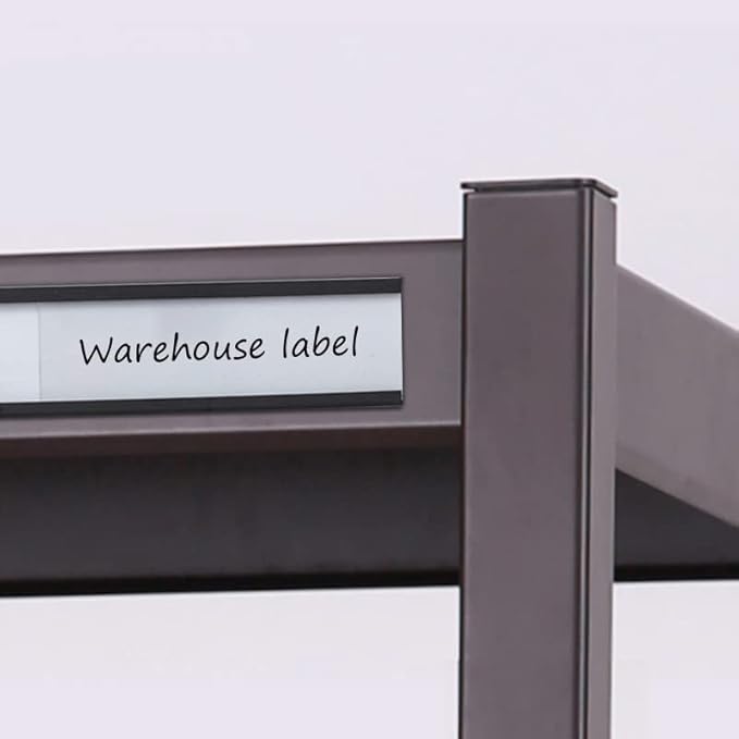 C Channel Magentic Label Holders 1x3 Inches with Paper Inserts and Clear Plastic Protectors, Pack of 30, Magnetic Data Card Holders File Cabinet Labels