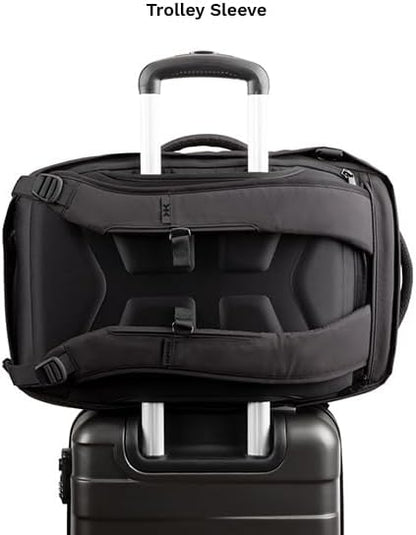 Knack Convertible Duffel Laptop Backpack, Expandable Travel Duffel Bag With 6 Day Outfit Capacity, Large Laptop Duffel Bag for Everyday Travel, Gym, and Work (Stealth Black)