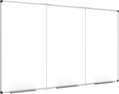 XBoard Magnetic Whiteboard 96 x 48 Inch, Giant Foldable Dry Erase White Board for Wall with Marker Tray 8' x 4' | Aluminum Frame Presentation Board
