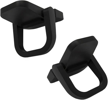 2Pcs Self-Adhesive Keyboard Stand for Desk, Portable Laptop Kickstand, Adjustable Laptop Stand Riser Feet Aluminum Stable for MacBook, 10-18" Laptop, iPad(Black)