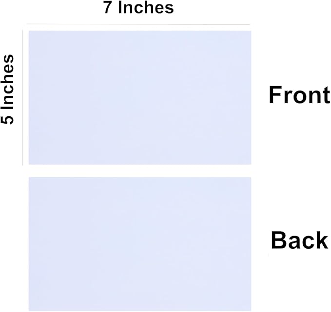 Baisunt 50 Pack 5x7 White Cardstock Paper Blank Thick Heavyweight 92lb Card Stock for Making Greeting Cards, Invitations cards, Photos, Postcards