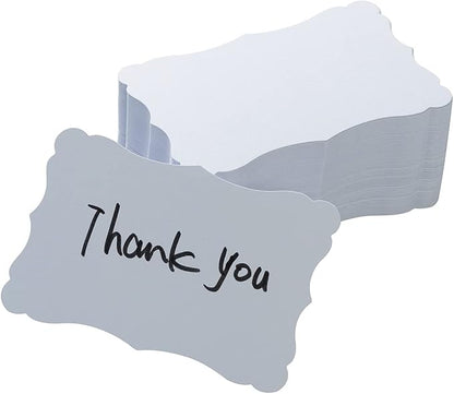 120 Pieces Small Mini Business Cards Vintage Assorted Colors Blank Note Cards Gift Word Card for Business Cards, Gift Cards (White, 3.66x 2.36 inches)