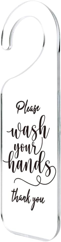 Do Not Disturb Door Sign Engraved Acrylic Hanger Handle Home Decor Acrylic Banner Acrylic Hanging Sign Door Plaque Handmade Office Hanging Sign Please Wash Your Hands