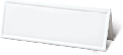 Trainers Warehouse Heavy Duty Premium Space-Saver Reusable Name Cards, White, Dry-Erase Tent, 8.75" x 3" (50)