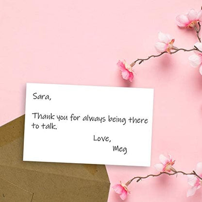 Home Advantage 2x3.5 Blank Index Cards - Our 50 Pack of Blank Note Cards Use Heavy Duty Cardstock to Make Them Bleed Proof - These Plain Index Cards Make Great Blank Business Cards & Blank Flashcards