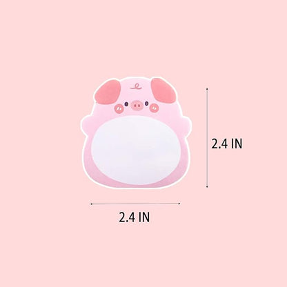 8 Packs Kawaii Piggy Sticky Notes, Aesthetic Sticky Notes Set, Cartoon Inspirational Sticky Notes, Animals Shape Markers, Cute Anime Sticky Note Tabs for Office School Creative Gifts