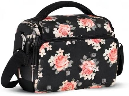 DOMISO Camera Bag Case Waterproof Anti-shock Shoulder Bag, Flower