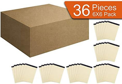 Mintra Office Legal Pads, ((xPremium, 8.5in x 11in, Wide (Canary), 36pk (6-6pks)), Wide Ruled, 50 Sheets per Notepad, Micro perforated Writing Pad, Notebook Paper for School, College, Office, Work