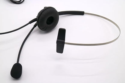 OP-4818 Black Over-Ear Wired Headset for Panasonic Cordless Phone with 2.5mm Jack
