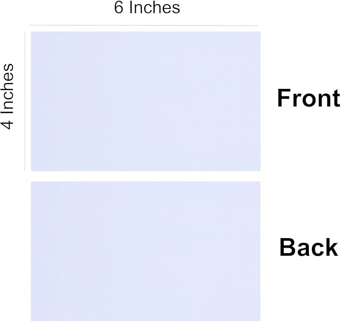 Baisunt 50 Pack 4x6 White Cardstock Paper Blank Thick Heavyweight 92lb Card Stock for Making Greeting Cards, Invitations cards, Photos, Postcards