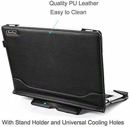 Protective Laptop Case Cover Compatible with Dell Inspiron 16 Plus 7610 7620 7630 7640 16" Notebook Sleeve PU Leather Stand Hard Case Skin Pouch