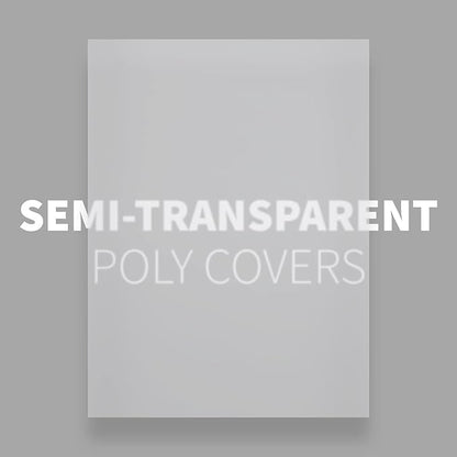 Binditek 50 Pack 12 Mil Frosted Polycover, Semi-Transparent Binding Presentation Covers, 8-1/2 x 11 Inches, Lightly Textured Sand Finish, Square Corners, Un-Punched Binding Front and Back Covers