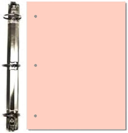 Copy And Printing Color Paper, 20 Lb. 3 Hole Punch 500 Sheets Per Ream. (Peach)