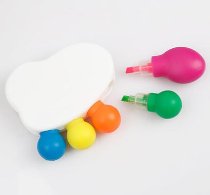 Creative 5 Color in 1 Toes Shape Highlighter Marker, Multicolor Highlighter Pens for Daily Journal Planner, Coloring Book, Note Taking and Reading, etc.