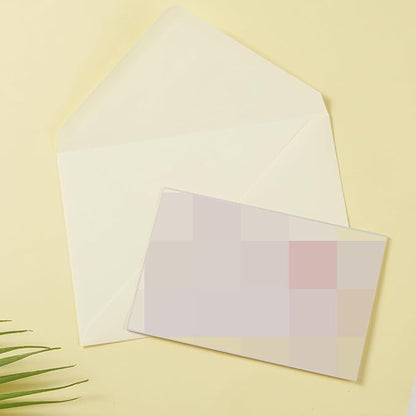 50 Pack A6 Envelopes for 4 x 6 Greeting Cards, Birthday Party, Photos, Baby Shower and Wedding Invitation Cards, 6 1/2 x 4 3/4 Inches (Cream Color)