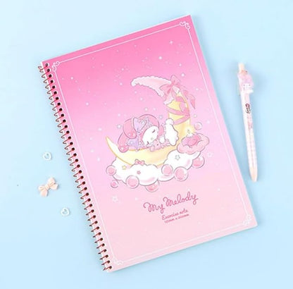 Cute Unruled Blank Spiral Notebook, About 60 Sheets, 7.3 x 10.3 Inches, About 60 Sheets (Pink)