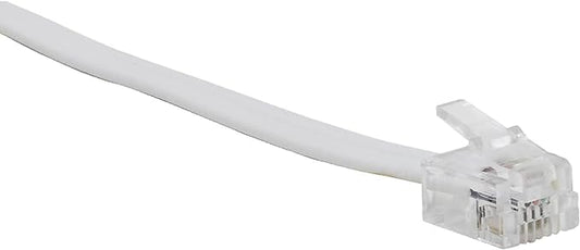 Power Gear Telephone Line Cord, 7 Feet, Phone Cord, Modular Jack Ends, Works for Phone, Modem or Fax Machine, for Use in Home or Office, White, 76581