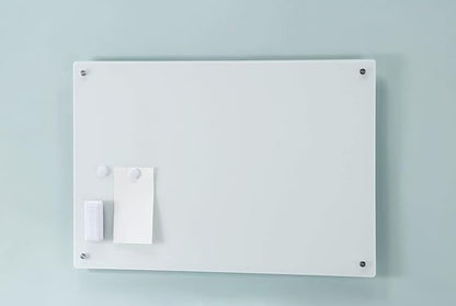 Audio-Visual Direct Magnetic Ultra White Glass Dry-Erase Board Set - 40" x 35" - Includes Magnets, Hardware & Marker Tray