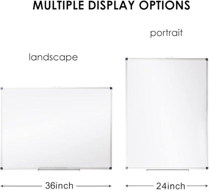 XIWODE Magnetic Dry Erase Board 24x36 Inches, Aluminum Frame Whiteboard for Wall, Durable Writing Surface for Office, Classroom & Home Use